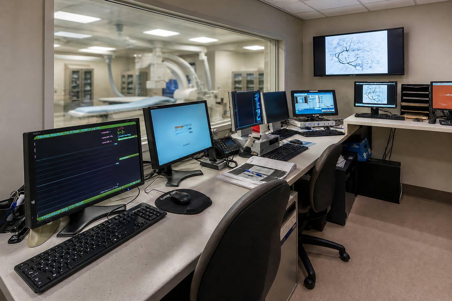 Healthcare facility with medical equipment